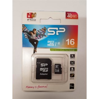 16 GB Micro SDCard Silicon Power SDHC class 4 with adapter