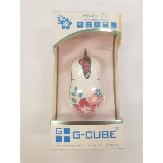 Maus - optisch, mini, GOA-6D von G-Cube, USB, Colourful Aloha Collection "Aloha Day"; neu, 2 Jahre Gewährl.